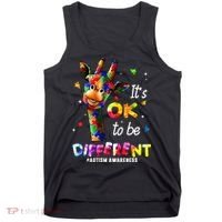 Giraffe Tie Dye Autism Awareness Autism Tank Top thumb 0