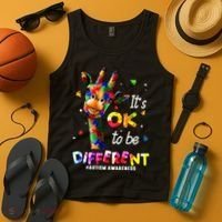 Giraffe Tie Dye Autism Awareness Autism Tank Top thumb 4