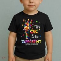 Giraffe Tie Dye Autism Awareness Autism Toddler T-Shirt thumb 2