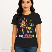 Giraffe Tie Dye Autism Awareness Autism Women's T-Shirt thumb 4