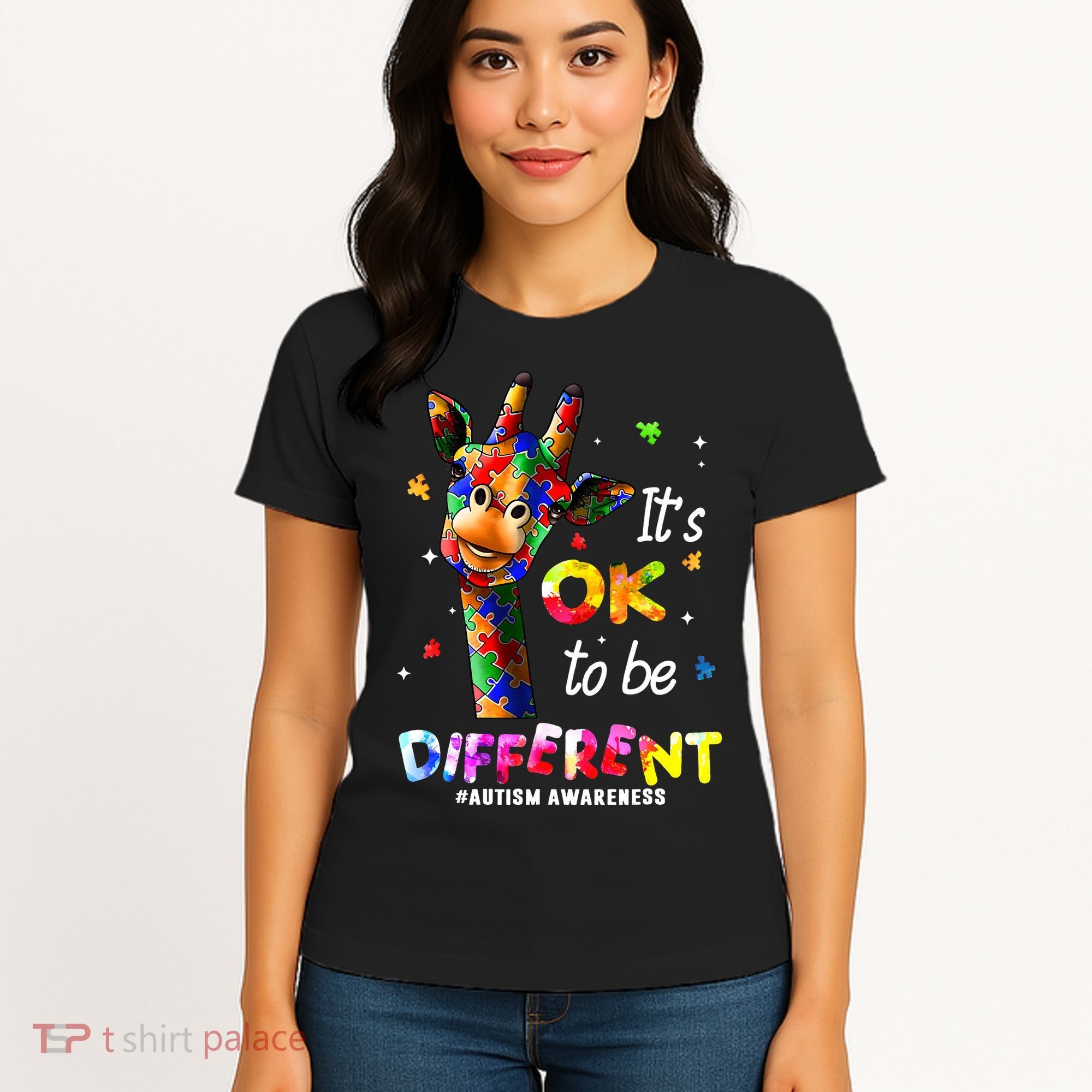 Giraffe Tie Dye Autism Awareness Autism Women's T-Shirt