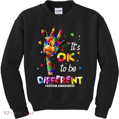 Giraffe Tie Dye Autism Awareness Autism Kids Sweatshirt