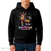 Giraffe Tie Dye Autism Awareness Autism Kids Hoodie thumb 4