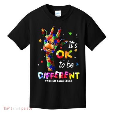 Giraffe Tie Dye Autism Awareness Autism Kids T-Shirt