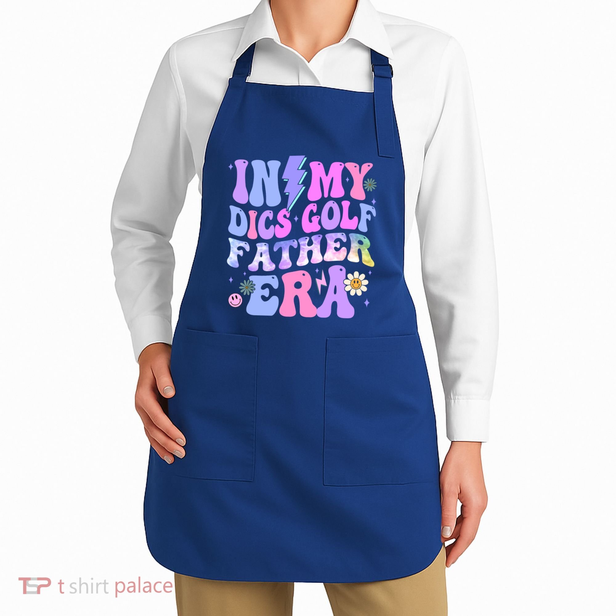 Groovy Tie Dye In My Dics Dics Golf Father Era Gift Apron