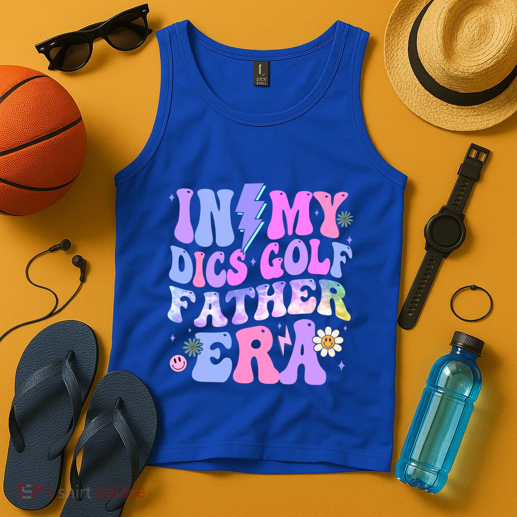 Groovy Tie Dye In My Dics Dics Golf Father Era Gift Tank Top
