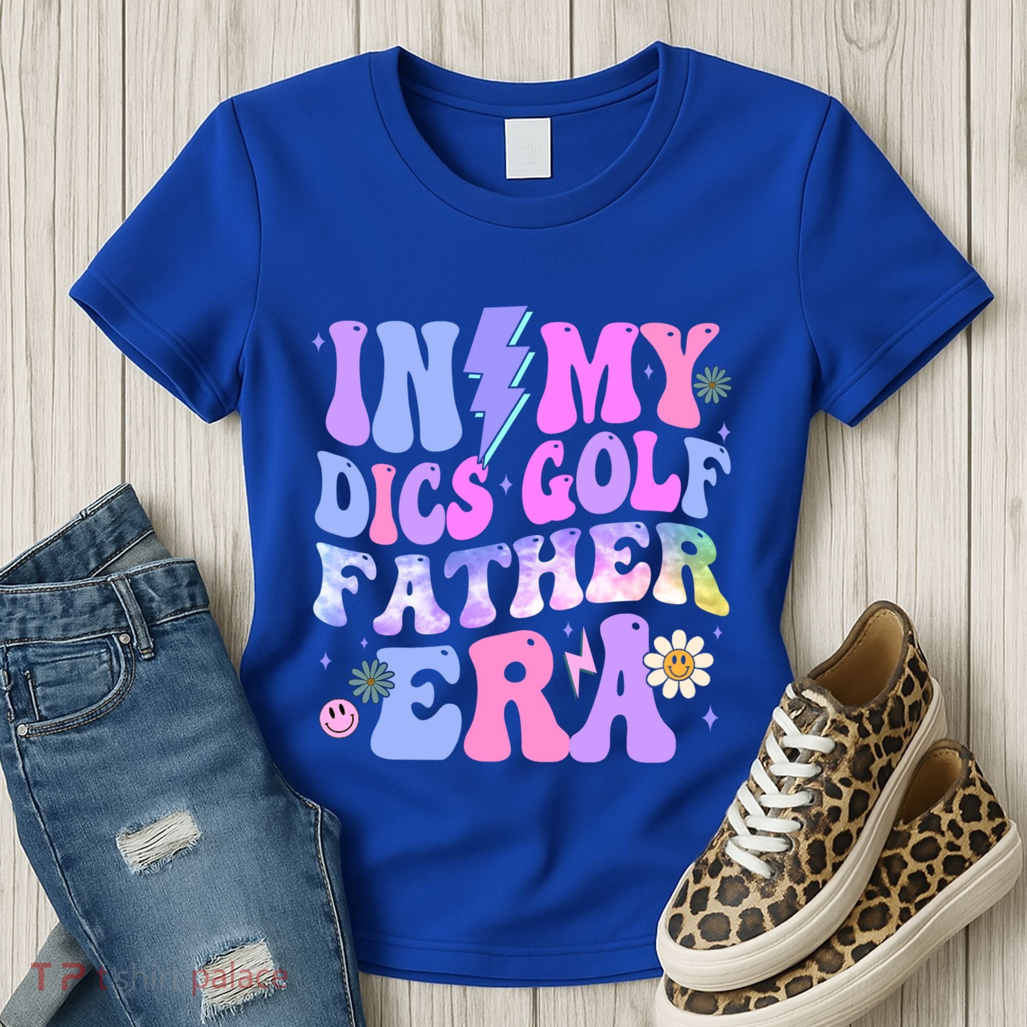 Groovy Tie Dye In My Dics Dics Golf Father Era Gift Women's T-Shirt
