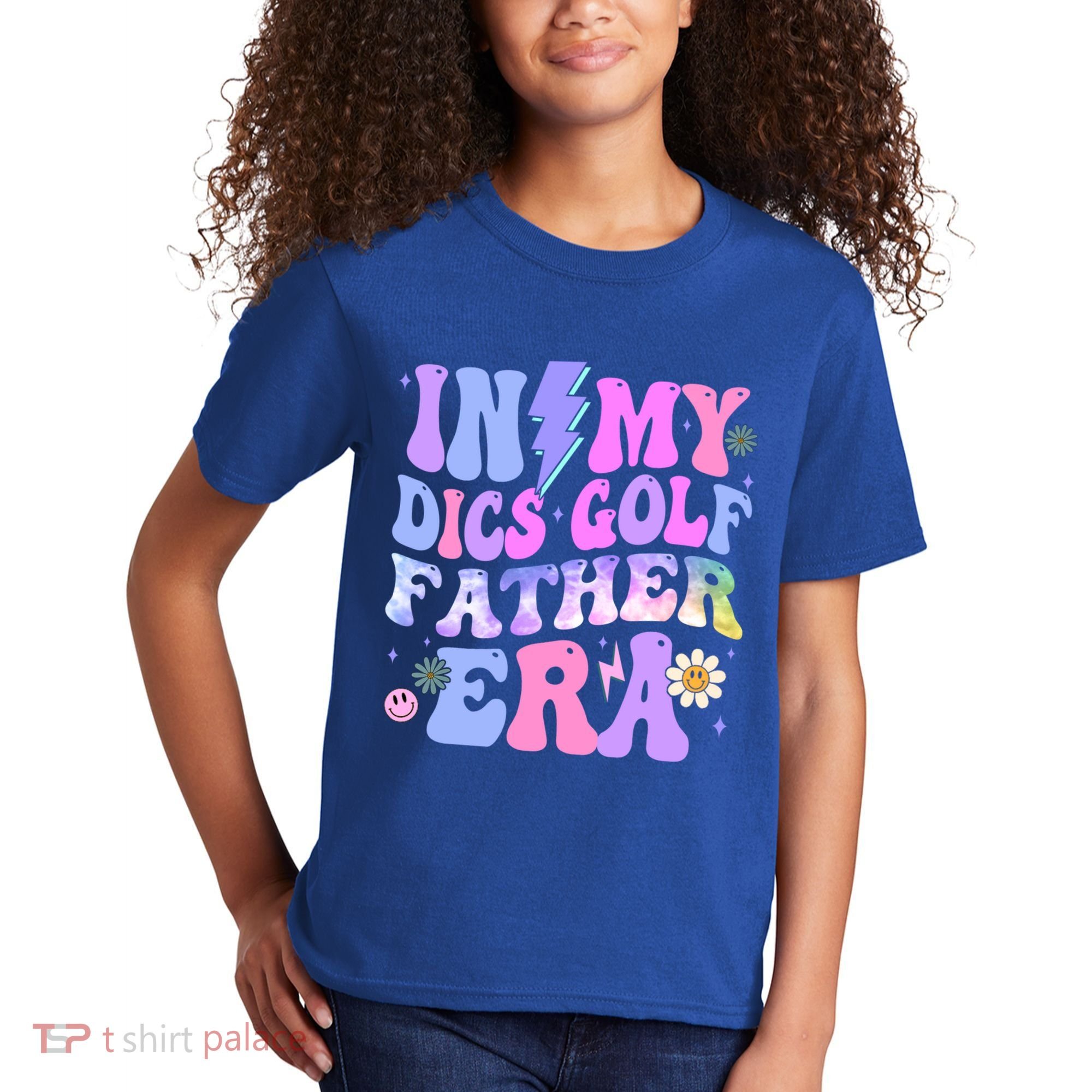 Groovy Tie Dye In My Dics Dics Golf Father Era Gift Kids T-Shirt