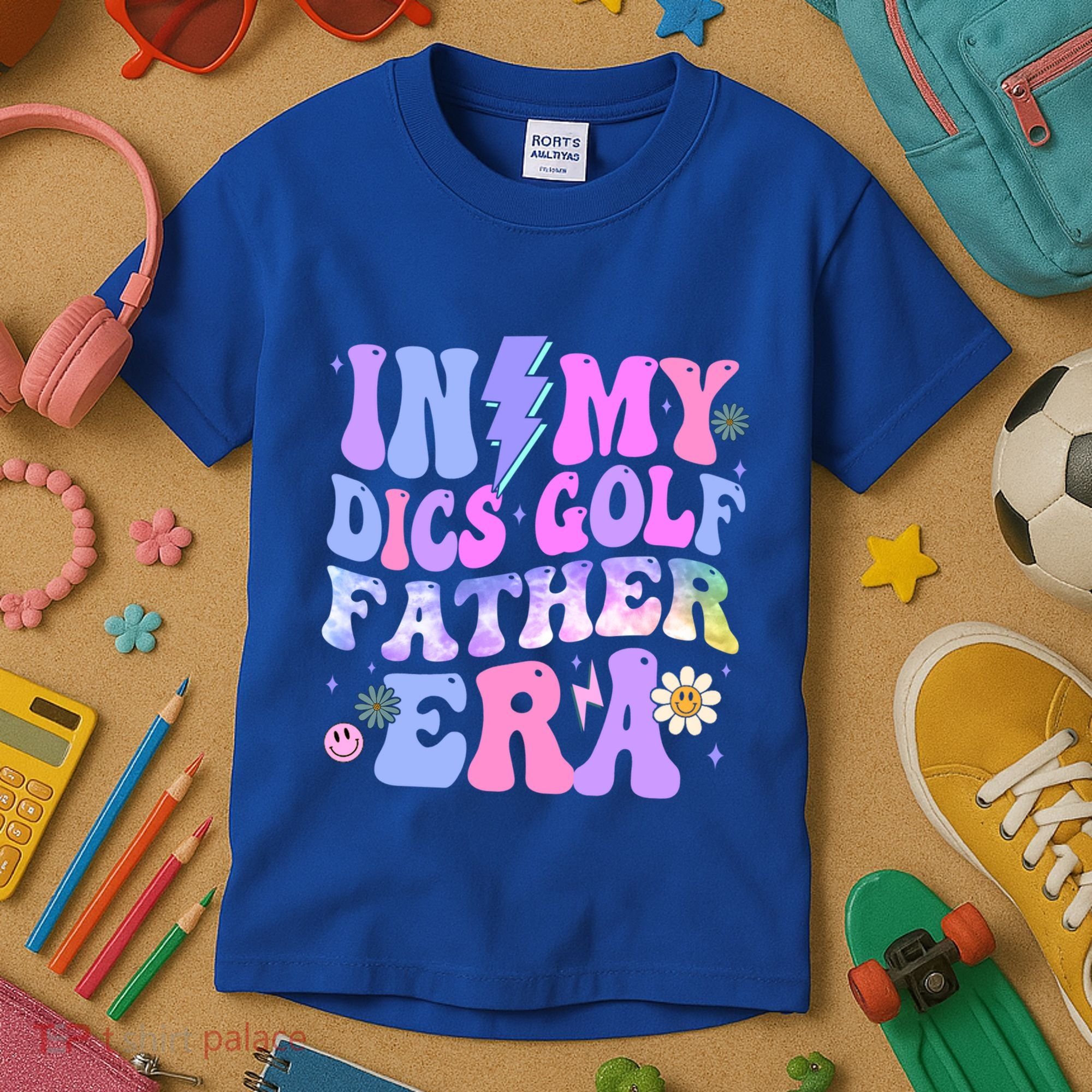 Groovy Tie Dye In My Dics Dics Golf Father Era Gift Kids T-Shirt
