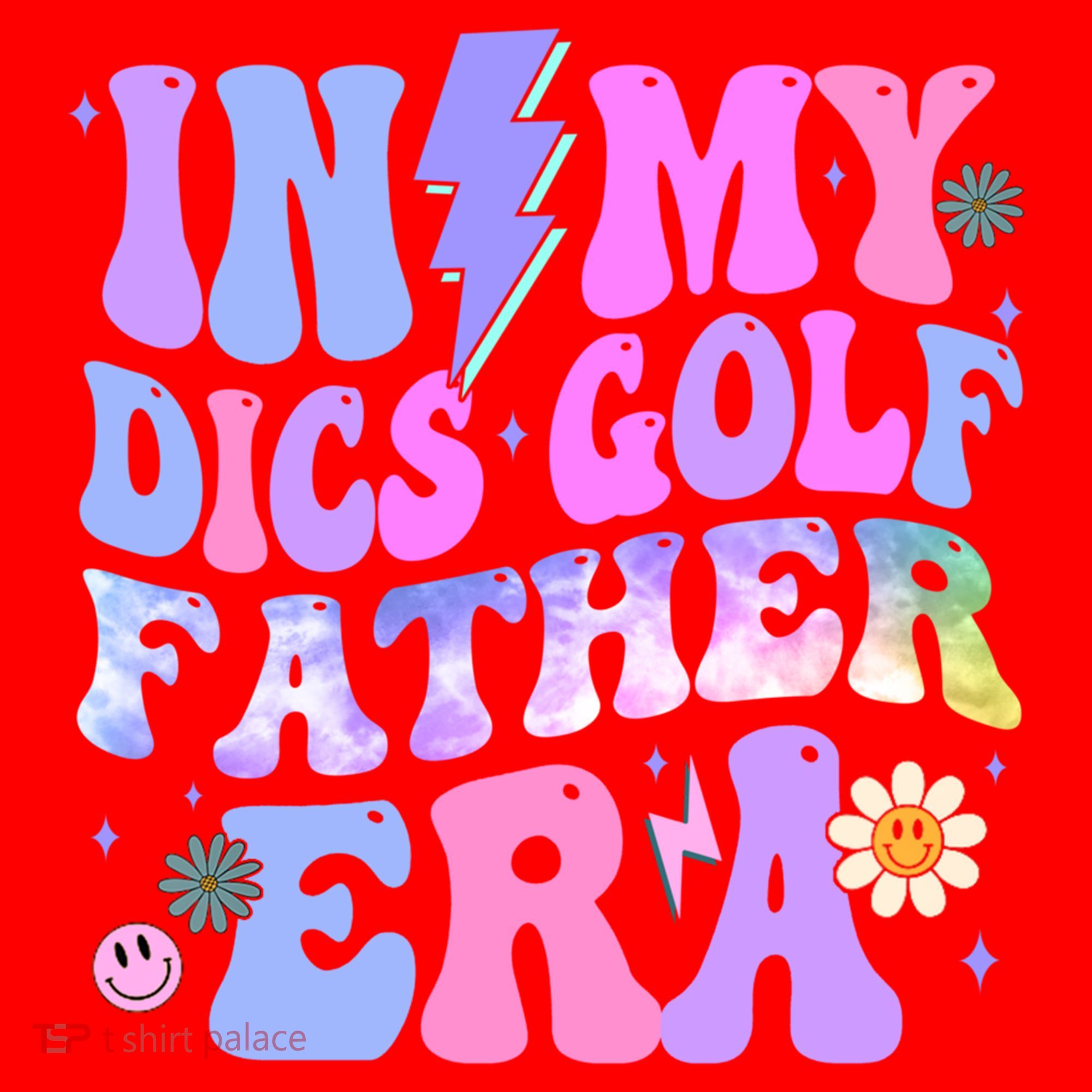Groovy Tie Dye In My Dics Dics Golf Father Era Gift Santa Hat