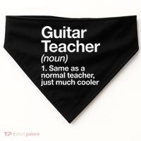 Guitar Teacher Definition Funny Musician Music USA-Made Doggie Bandana thumb 0