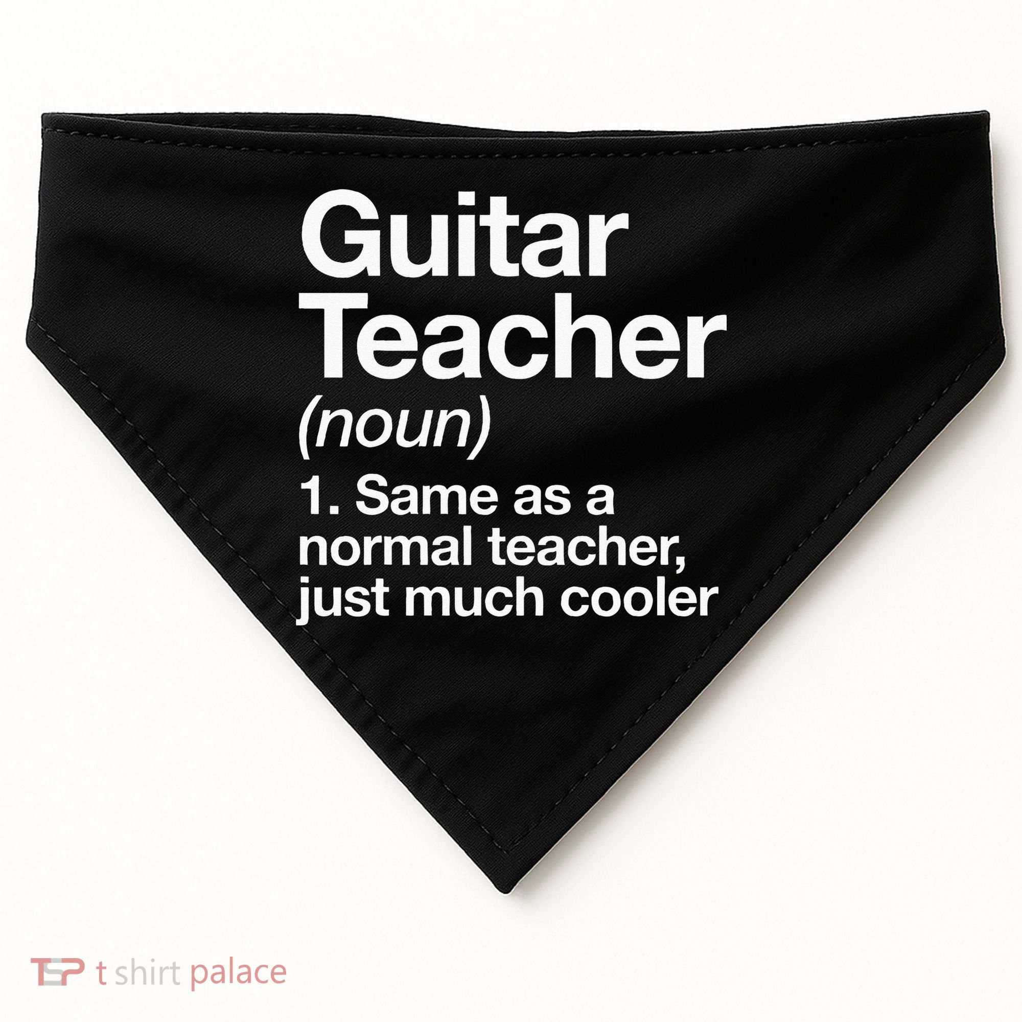 Guitar Teacher Definition Funny Musician Music USA-Made Doggie Bandana
