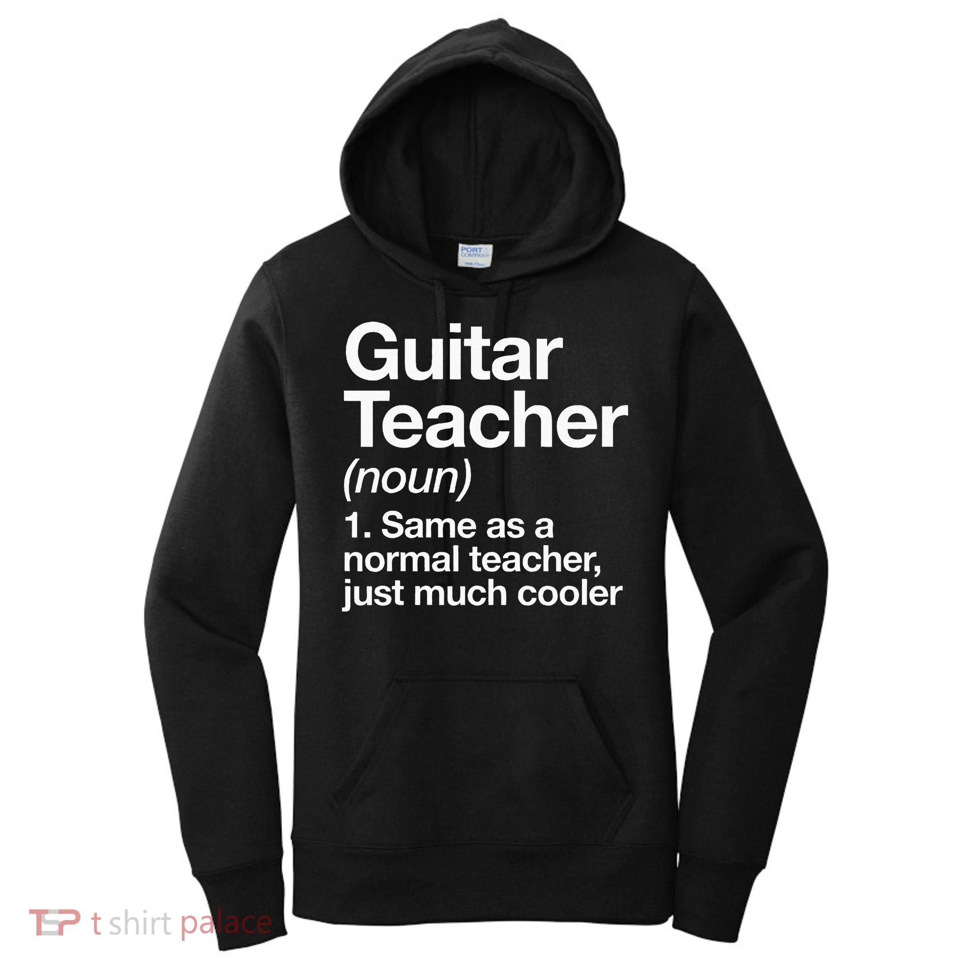 Guitar Teacher Definition Funny Musician Music Women's Hoodie
