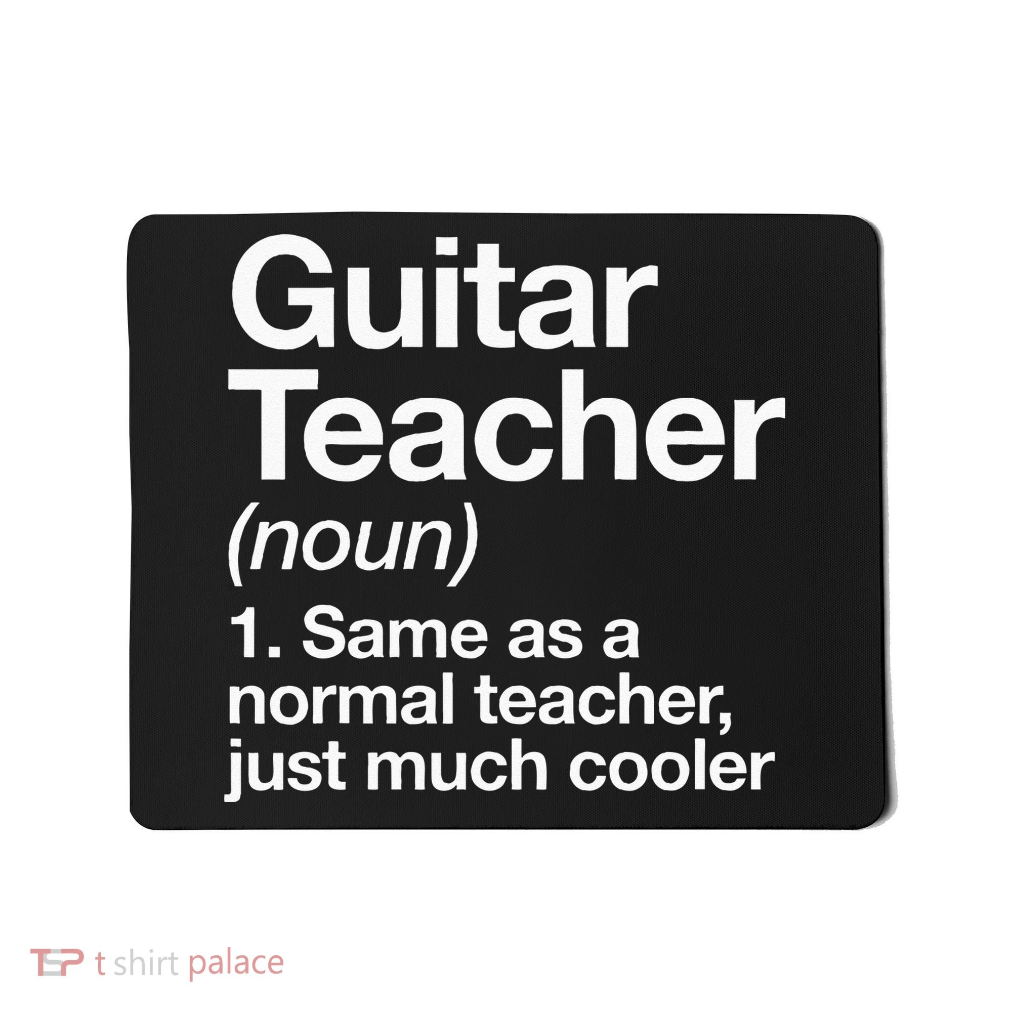 Guitar Teacher Definition Funny Musician Music Mousepad