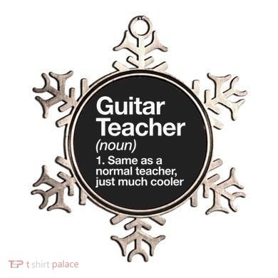 Guitar Teacher Definition Funny Musician Music Ornament