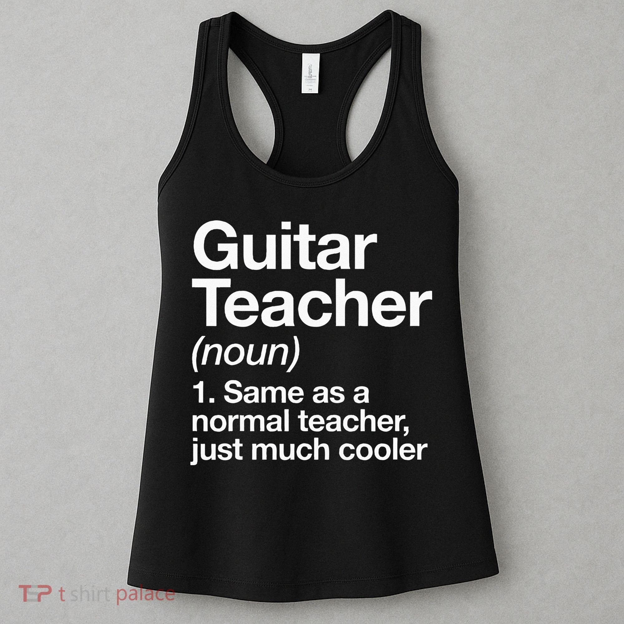 Guitar Teacher Definition Funny Musician Music Women's Tank Top