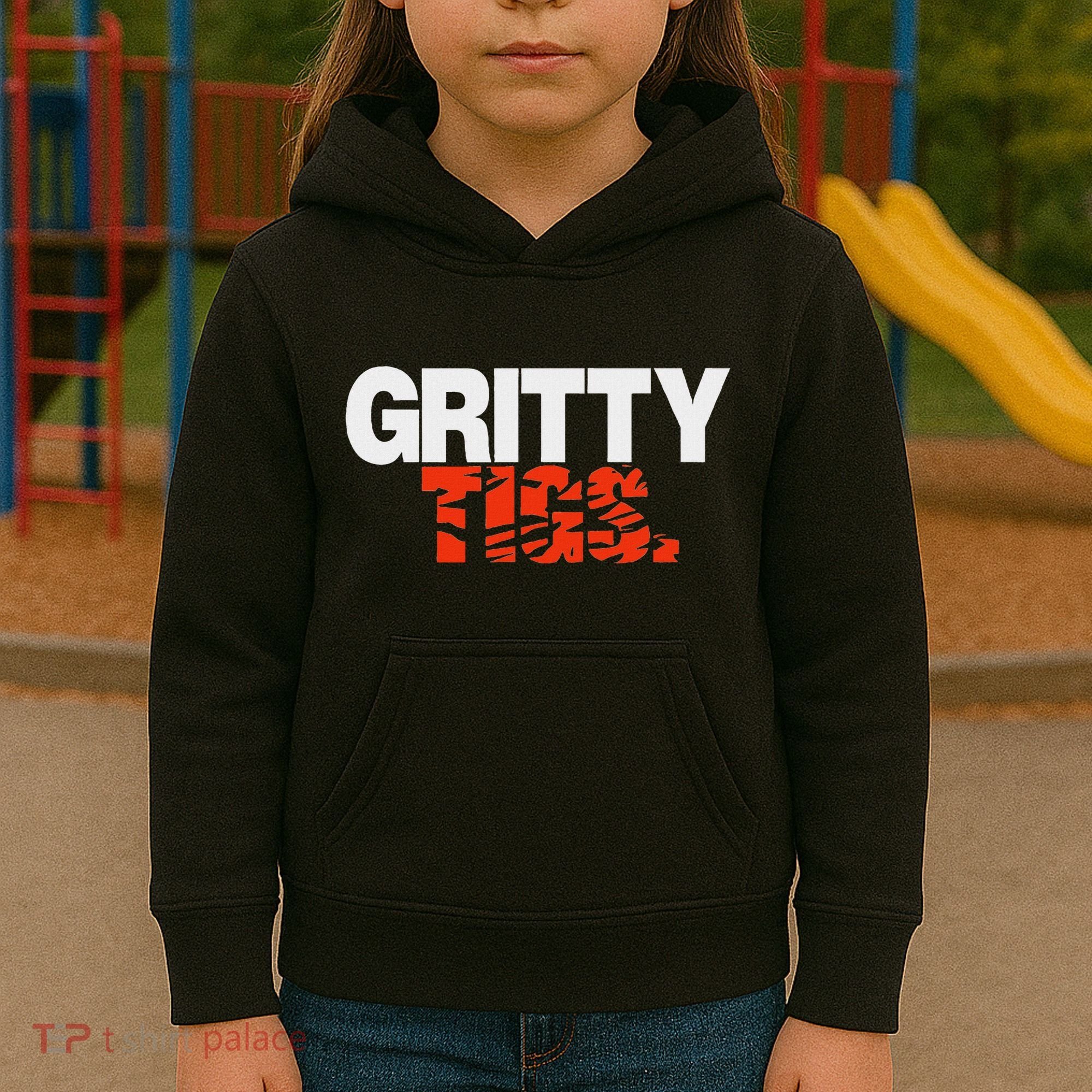Gritty Tigs Detroit Baseball Kids Hoodie