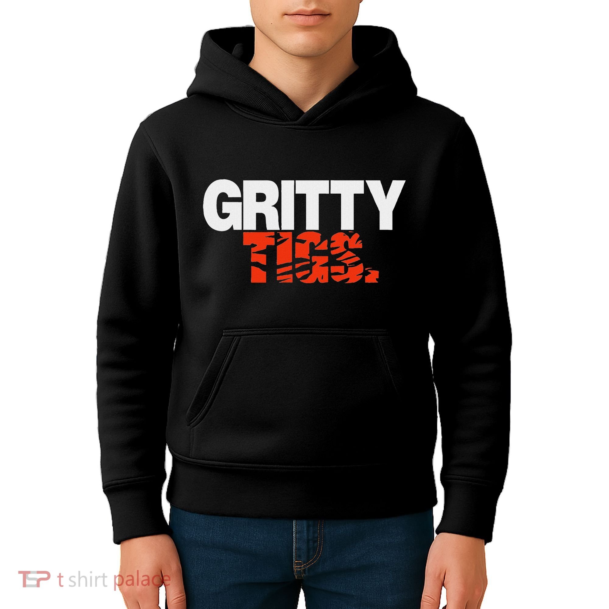 Gritty Tigs Detroit Baseball Kids Hoodie