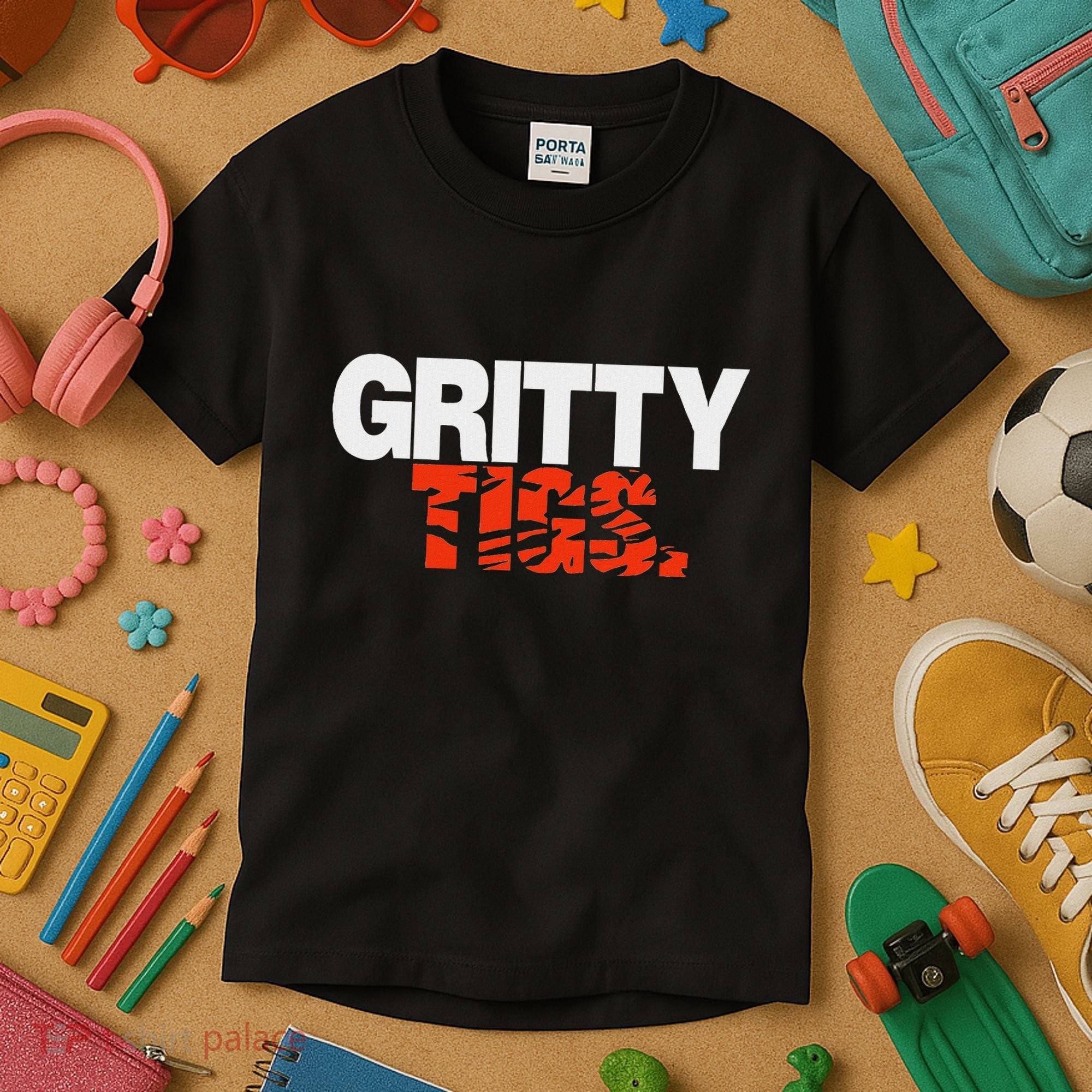 Gritty Tigs Detroit Baseball Kids T-Shirt