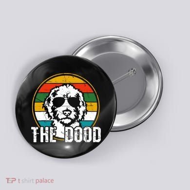 Goldendoodle The Dood Vintage Retro Dog Button