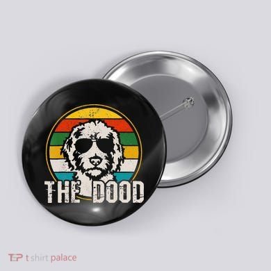 Goldendoodle The Dood Vintage Retro Dog   Button