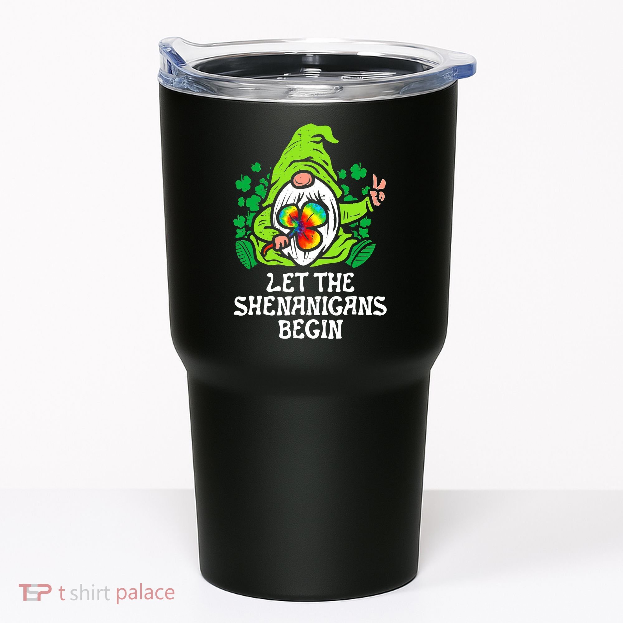 Gnome Tie Dye Shamrock Let Shenanigans Begin St Patricks Tumbler