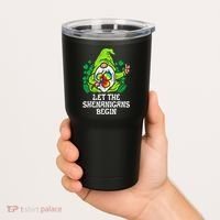 Gnome Tie Dye Shamrock Let Shenanigans Begin St Patricks Tumbler thumb 2