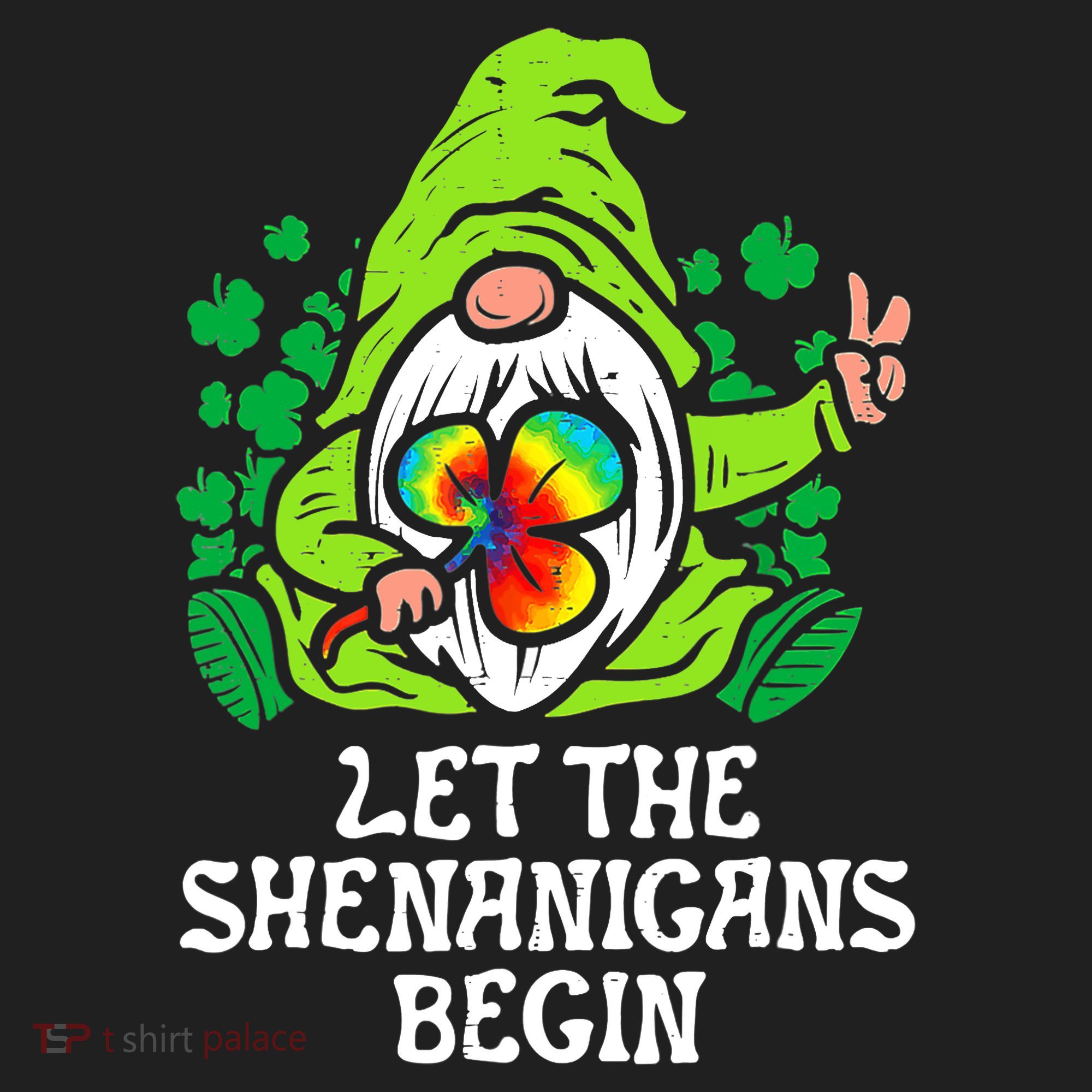 Gnome Tie Dye Shamrock Let Shenanigans Begin St Patricks Tumbler