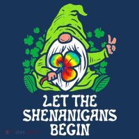 Gnome Tie Dye Shamrock Let Shenanigans Begin St Patricks Women's Sweatshirt thumb 2