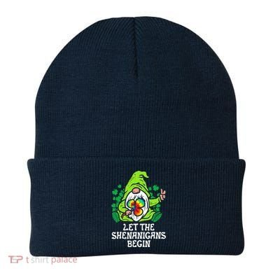 Gnome Tie Dye Shamrock Let Shenanigans Begin St Patricks Beanie