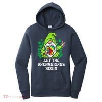 Gnome Tie Dye Shamrock Let Shenanigans Begin St Patricks Women's Hoodie thumb 0