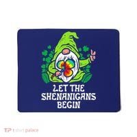 Gnome Tie Dye Shamrock Let Shenanigans Begin St Patricks Mousepad thumb 0