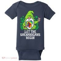 Gnome Tie Dye Shamrock Let Shenanigans Begin St Patricks Baby Bodysuit thumb 0