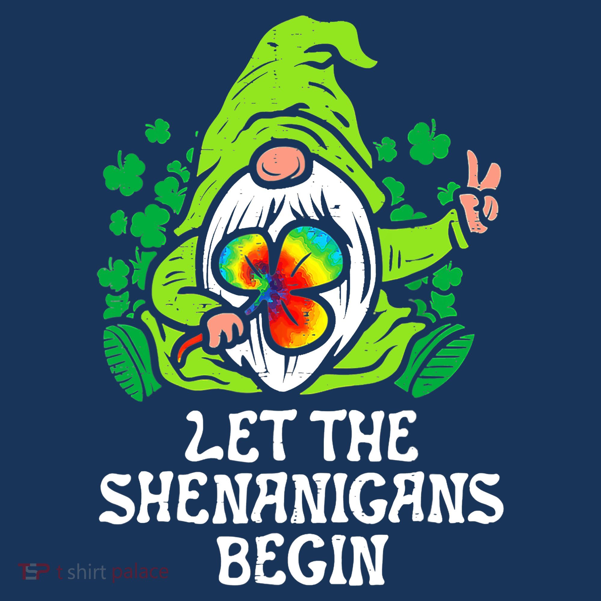 Gnome Tie Dye Shamrock Let Shenanigans Begin St Patricks Baby Bodysuit