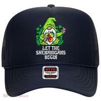 Gnome Tie Dye Shamrock Let Shenanigans Begin St Patricks Hat thumb 0