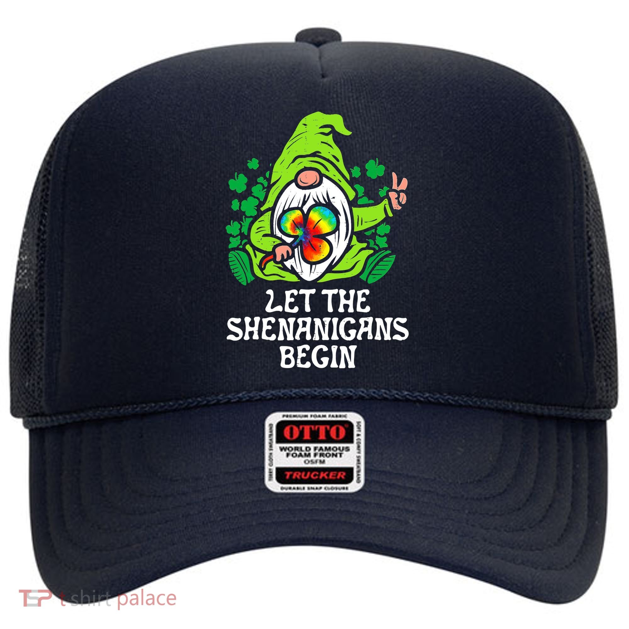 Gnome Tie Dye Shamrock Let Shenanigans Begin St Patricks Hat