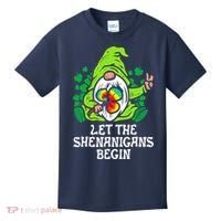 Gnome Tie Dye Shamrock Let Shenanigans Begin St Patricks Kids T-Shirt thumb 0