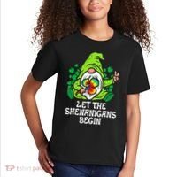 Gnome Tie Dye Shamrock Let Shenanigans Begin St Patricks Kids T-Shirt thumb 2