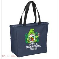 Gnome Tie Dye Shamrock Let Shenanigans Begin St Patricks Tote Bag thumb 2