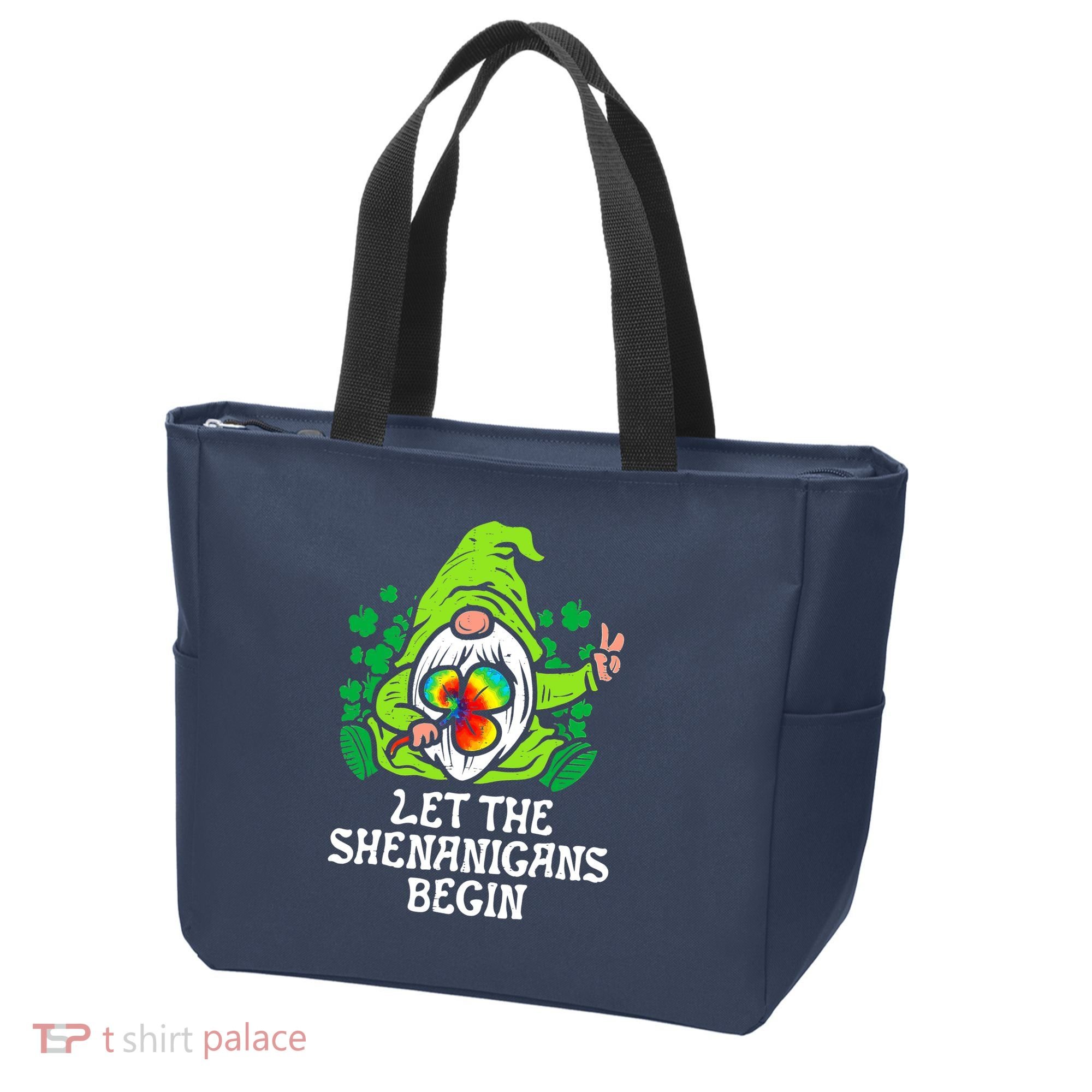 Gnome Tie Dye Shamrock Let Shenanigans Begin St Patricks Tote Bag