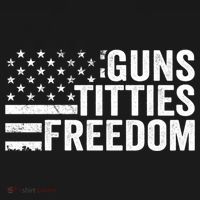 Guns Titties & Freedom Mens Funny Drinking Usa Flag Pullover Hoodie Sweatshirt thumb 3