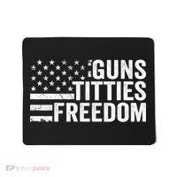 Guns Titties & Freedom Mens Funny Drinking Usa Flag Pullover Hoodie Mousepad thumb 0
