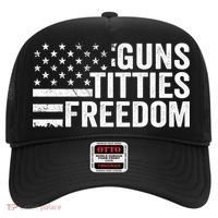 Guns Titties & Freedom Mens Funny Drinking Usa Flag Pullover Hoodie Hat thumb 0