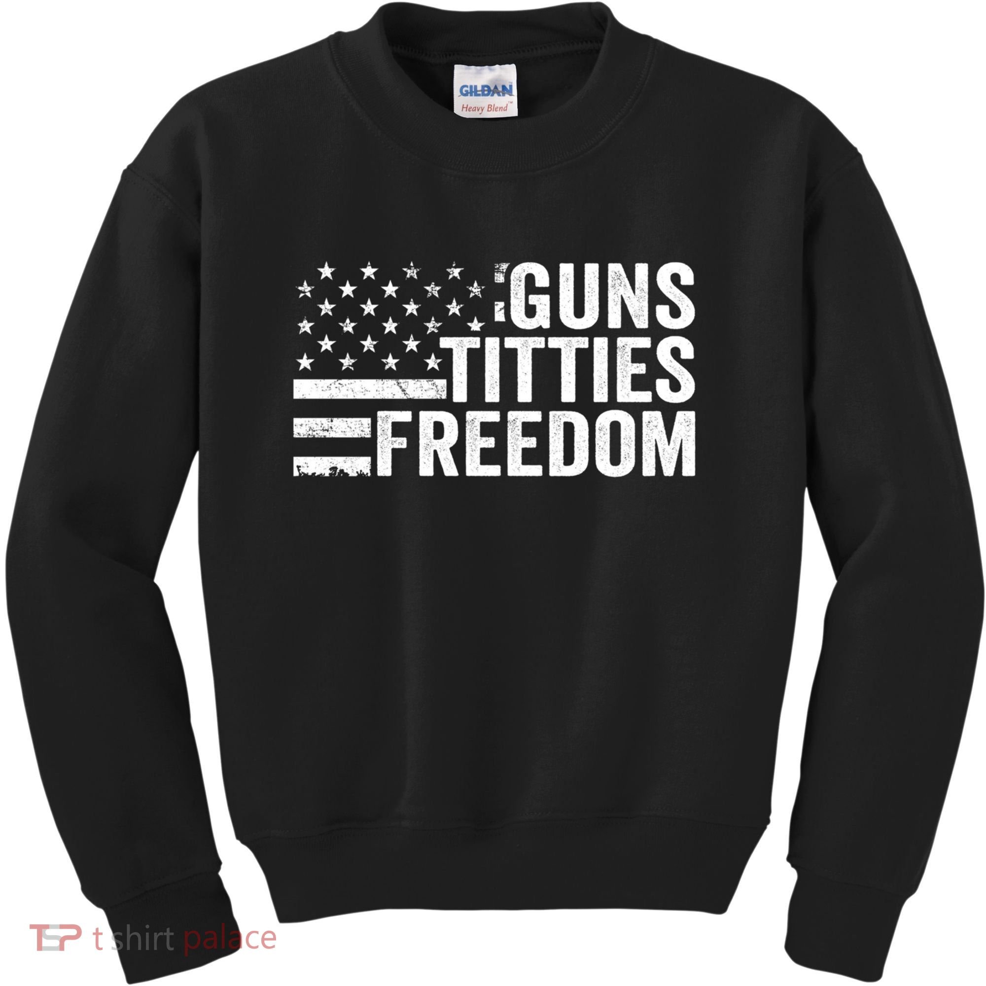 Guns Titties & Freedom Mens Funny Drinking Usa Flag Pullover Hoodie Kids Sweatshirt