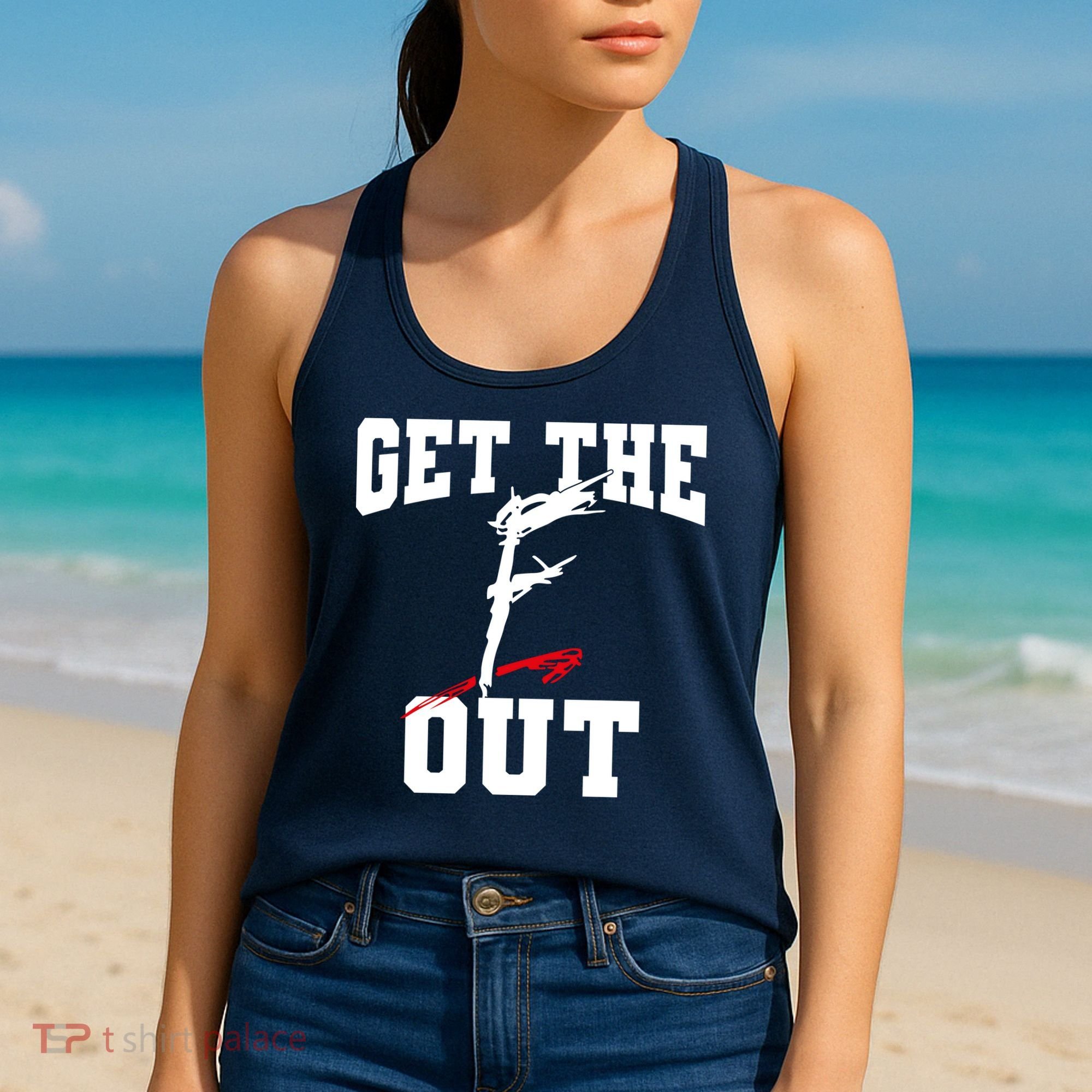 Get The F Out Funny Wrestling Lover Gift Women's Tank Top