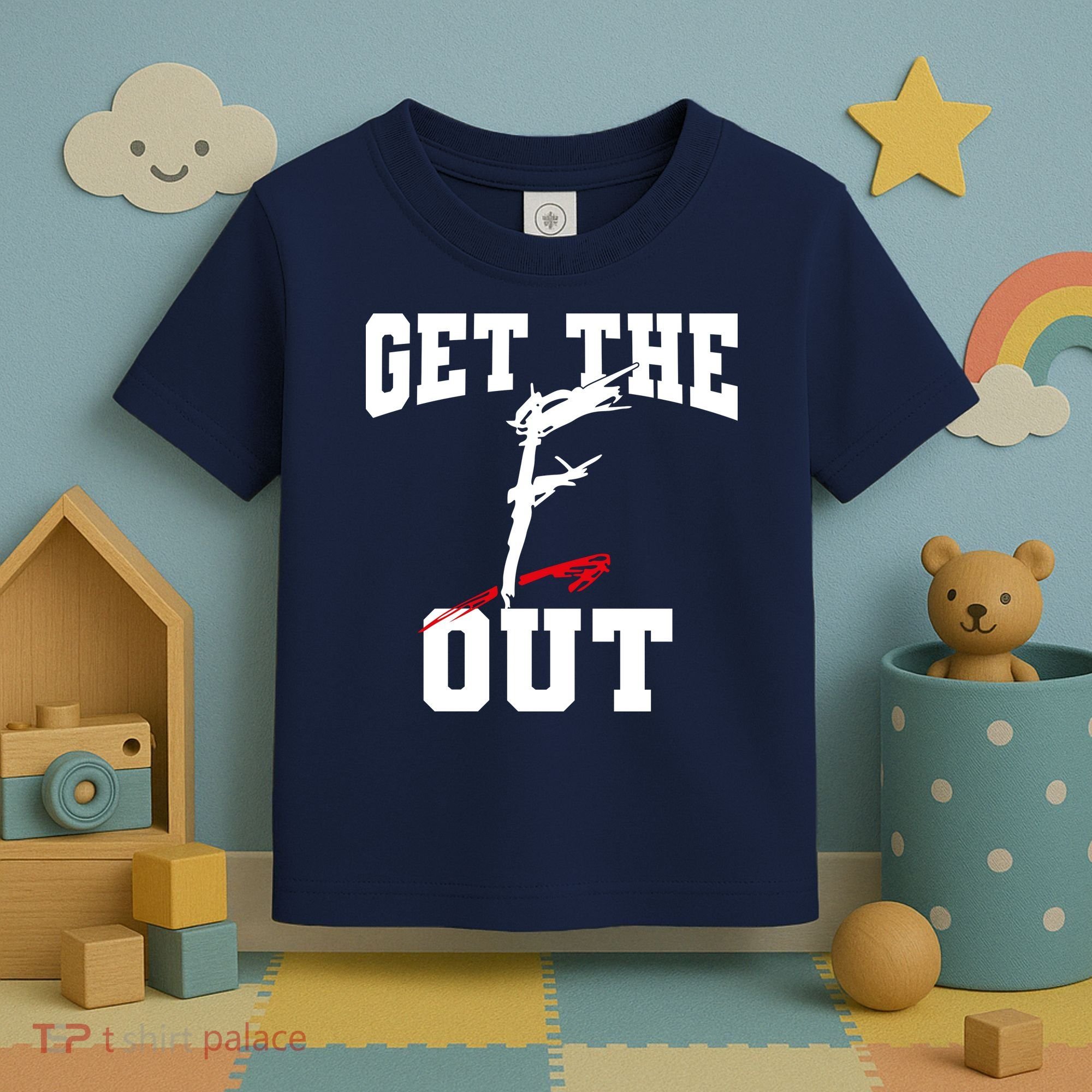 Get The F Out Funny Wrestling Lover Gift Toddler T-Shirt