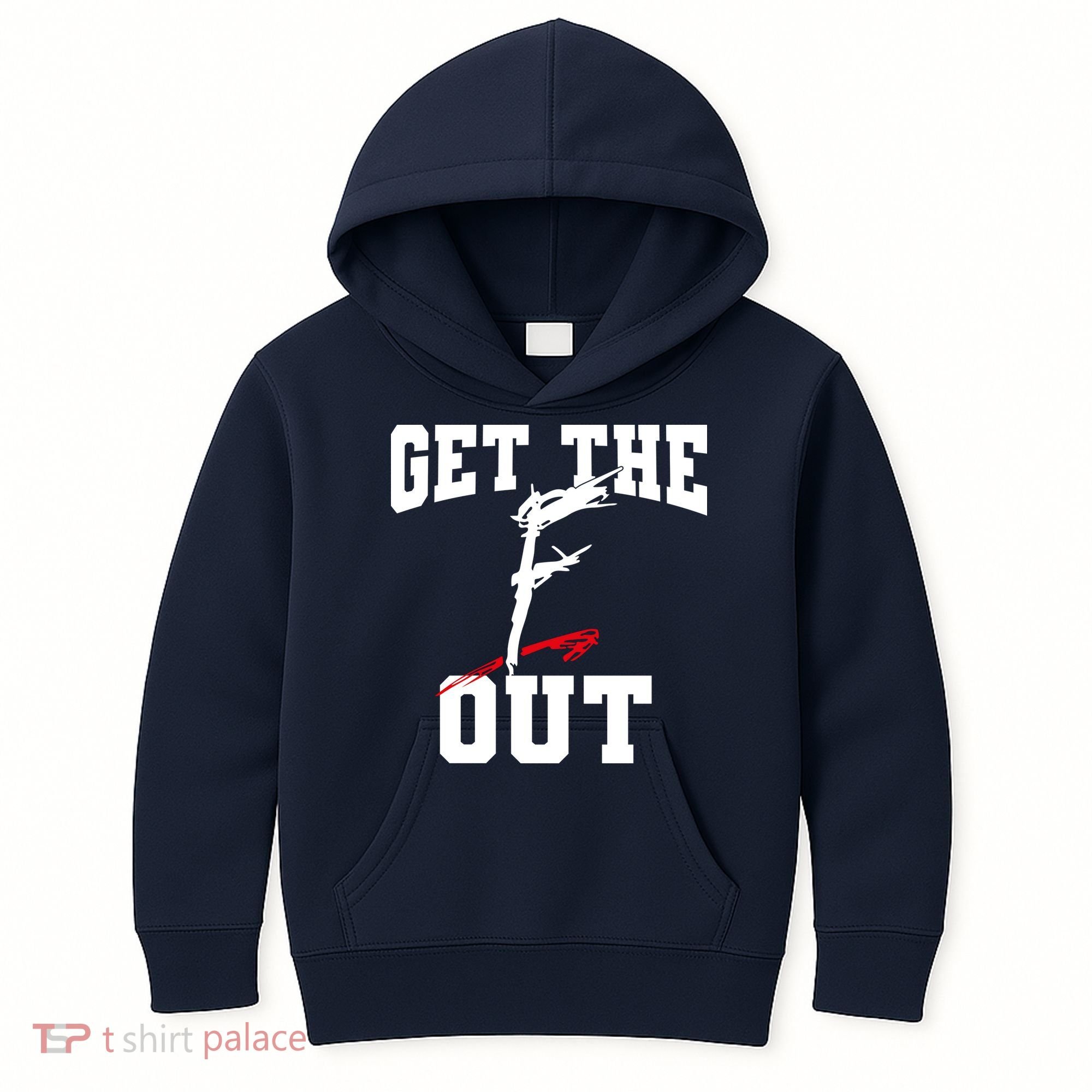 Get The F Out Funny Wrestling Lover Gift Kids Hoodie