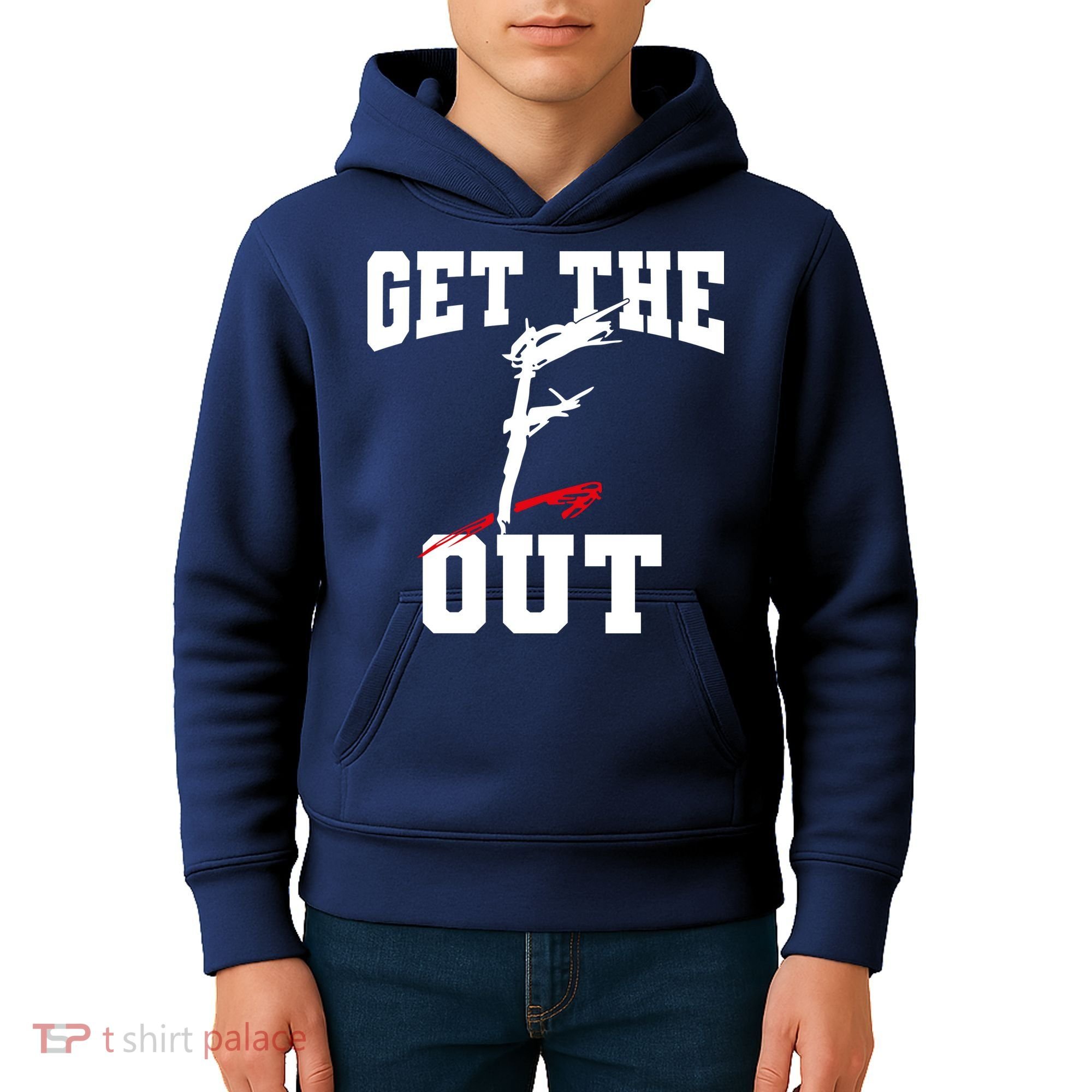 Get The F Out Funny Wrestling Lover Gift Kids Hoodie