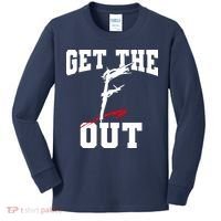 Get The F Out Funny Wrestling Lover Gift Kids Long Sleeve Shirt thumb 0