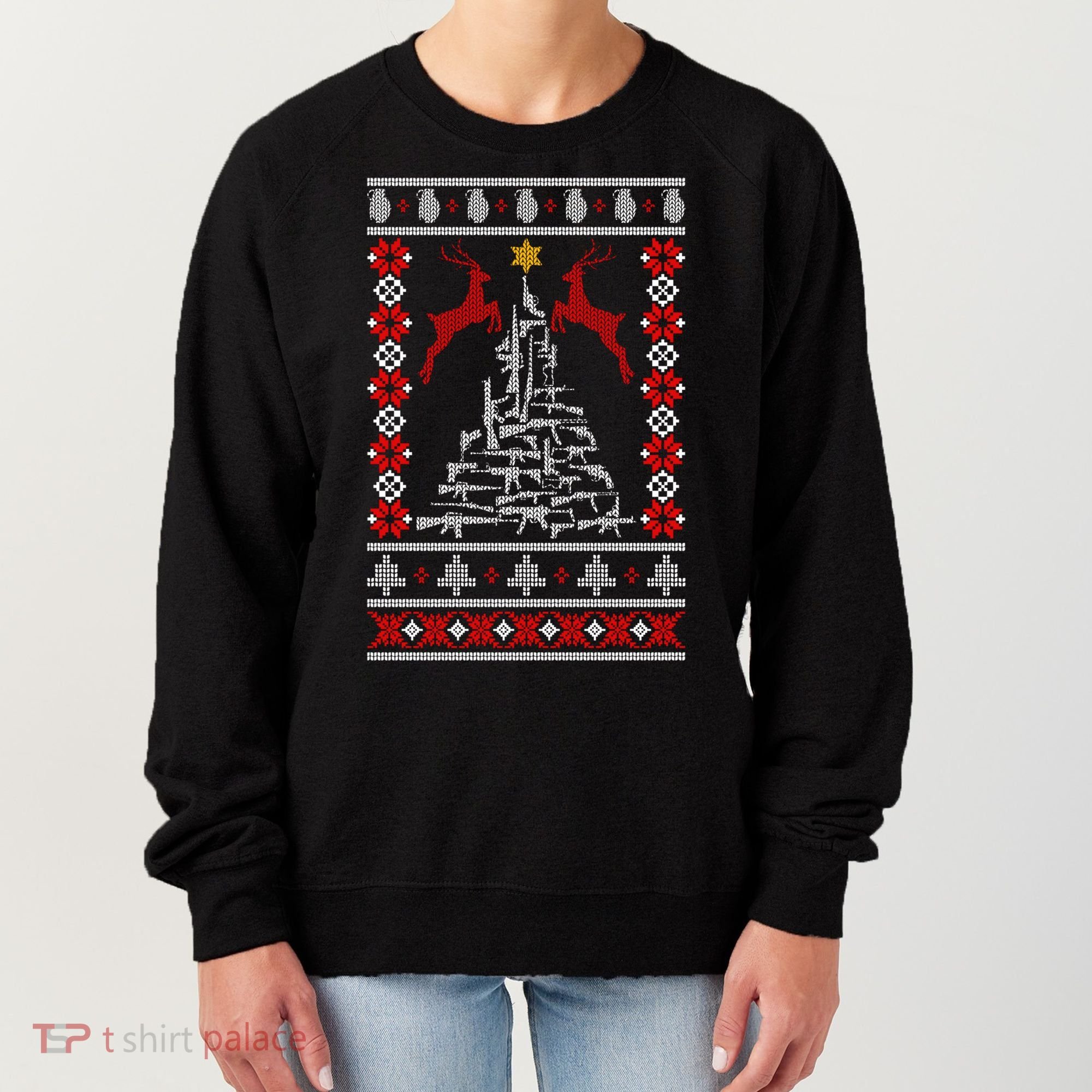 Guns Tree For Christmas Women's Sweatshirt